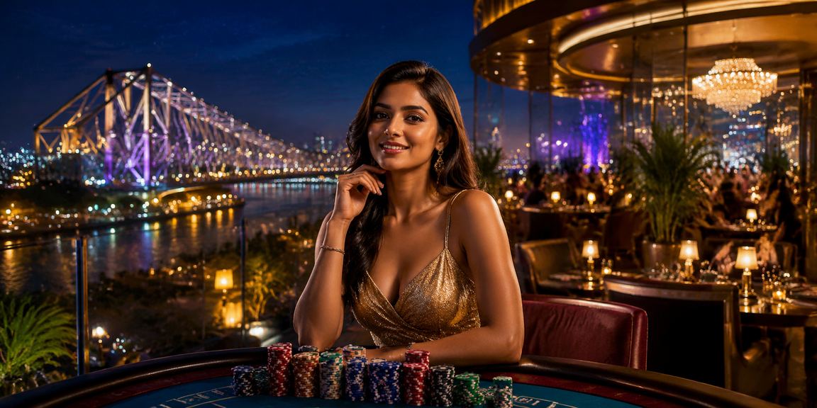 Model enjoying online betting platform from Kolkata mobile device